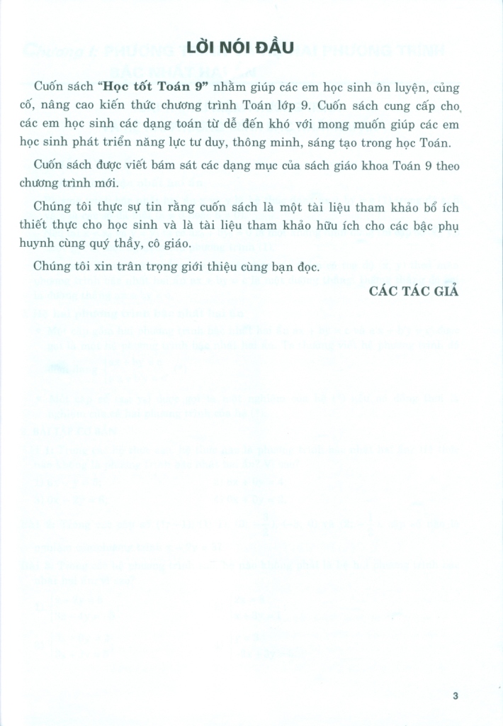 HỌC TỐT TOÁN LỚP 9 (Biên soạn theo chương trình GDPT mới)